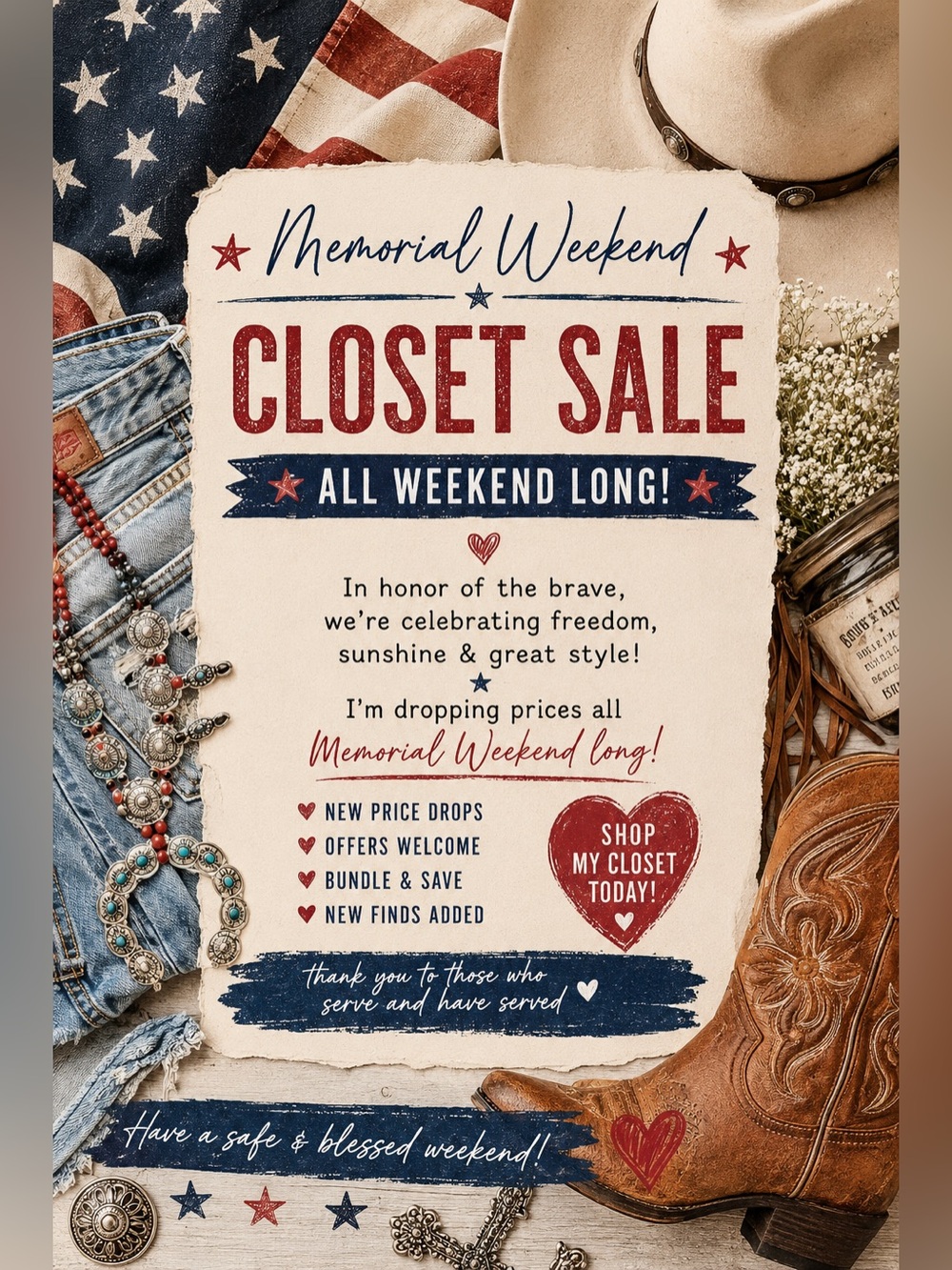 🇺🇸 Memorial Weekend Closet Sale 🇺🇸
